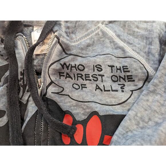 Disney Snow White Evil Queen Magic Mirror Zip Hoodie Sweatshirt Size Medium - Picture 2 of 6